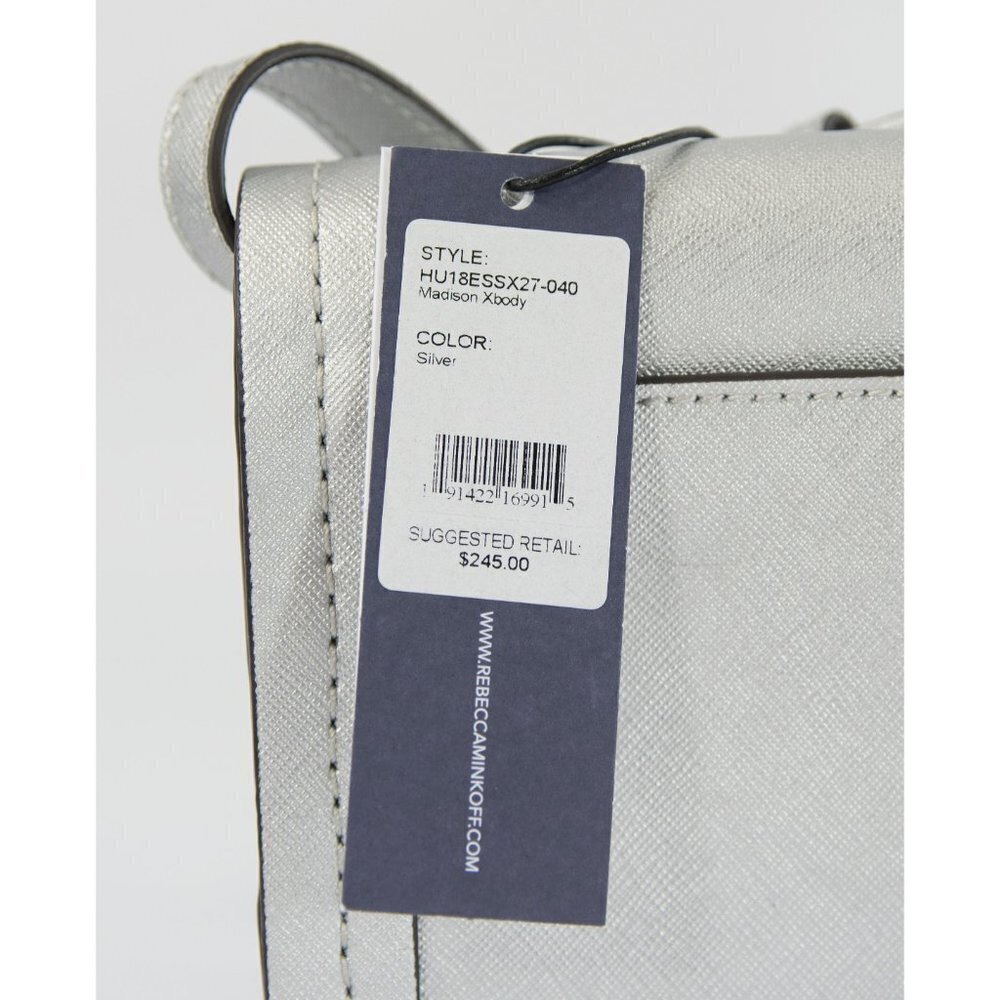 Rebecca Minkoff Silver Saffiano Madison Crossbody - Picture 11 of 13